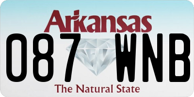 AR license plate 087WNB