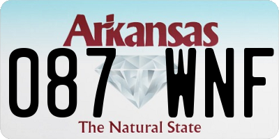 AR license plate 087WNF