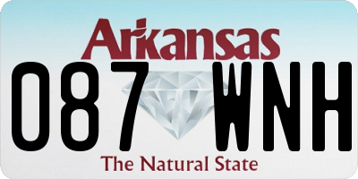 AR license plate 087WNH
