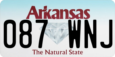 AR license plate 087WNJ