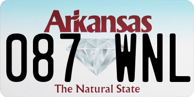 AR license plate 087WNL