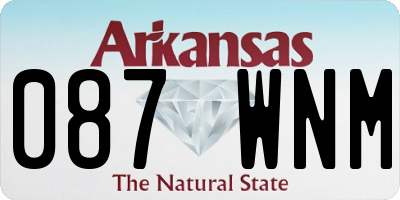 AR license plate 087WNM