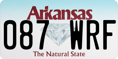 AR license plate 087WRF