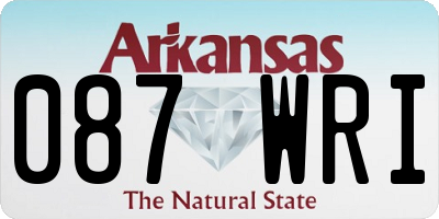 AR license plate 087WRI