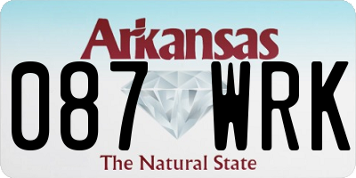 AR license plate 087WRK