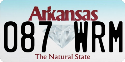 AR license plate 087WRM