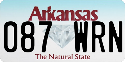 AR license plate 087WRN