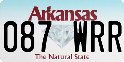 AR license plate 087WRR
