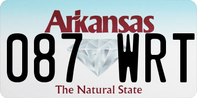 AR license plate 087WRT