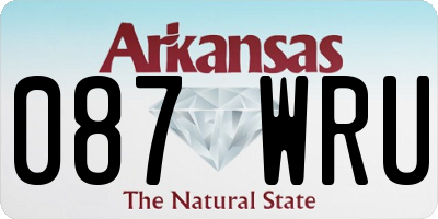 AR license plate 087WRU