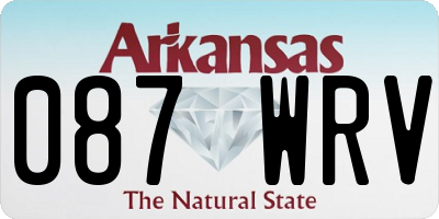 AR license plate 087WRV