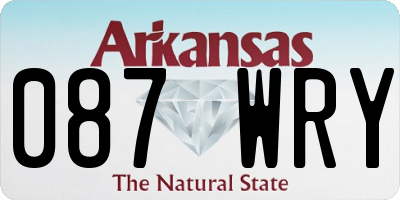AR license plate 087WRY