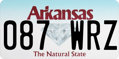 AR license plate 087WRZ