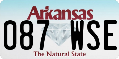 AR license plate 087WSE