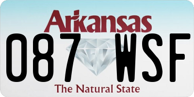 AR license plate 087WSF