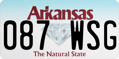 AR license plate 087WSG