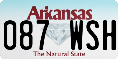 AR license plate 087WSH