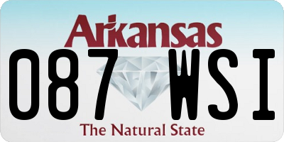 AR license plate 087WSI