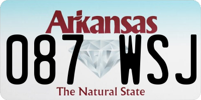 AR license plate 087WSJ
