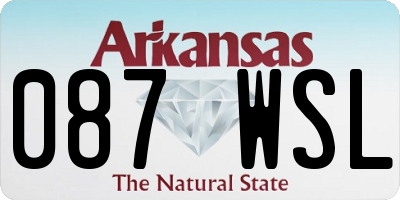 AR license plate 087WSL