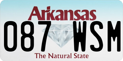 AR license plate 087WSM