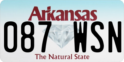 AR license plate 087WSN