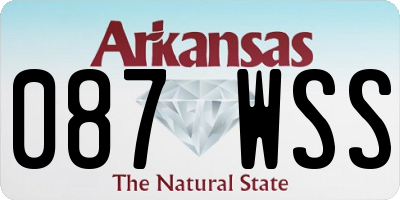 AR license plate 087WSS