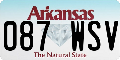 AR license plate 087WSV