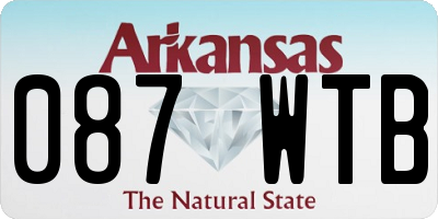 AR license plate 087WTB