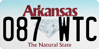 AR license plate 087WTC