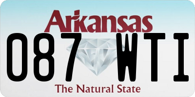 AR license plate 087WTI