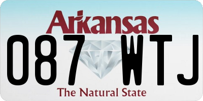 AR license plate 087WTJ