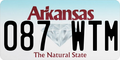 AR license plate 087WTM