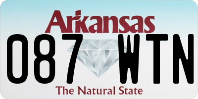 AR license plate 087WTN