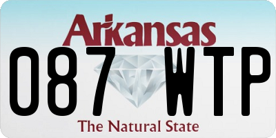 AR license plate 087WTP