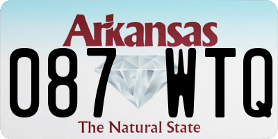 AR license plate 087WTQ