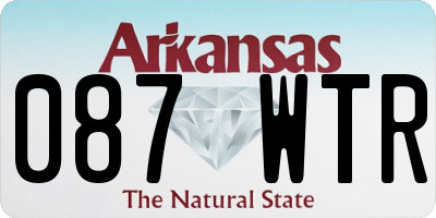 AR license plate 087WTR