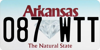 AR license plate 087WTT