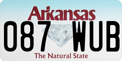 AR license plate 087WUB