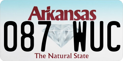 AR license plate 087WUC