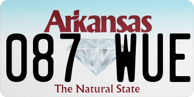 AR license plate 087WUE