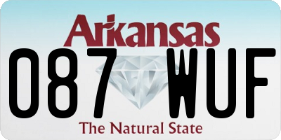 AR license plate 087WUF