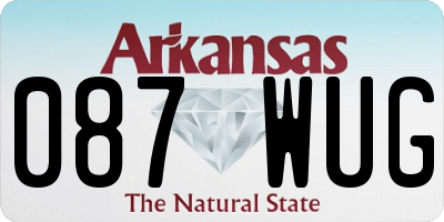 AR license plate 087WUG