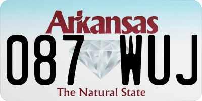 AR license plate 087WUJ