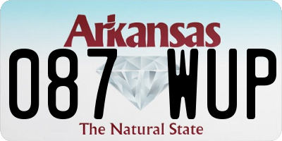 AR license plate 087WUP