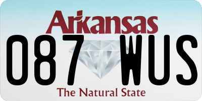 AR license plate 087WUS