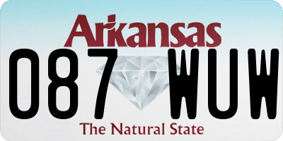 AR license plate 087WUW