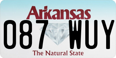 AR license plate 087WUY