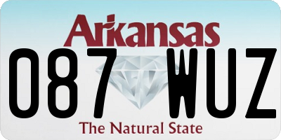 AR license plate 087WUZ