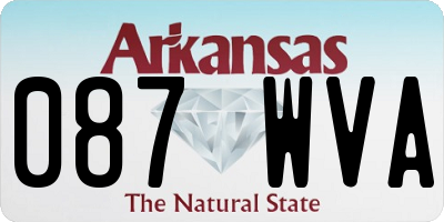 AR license plate 087WVA